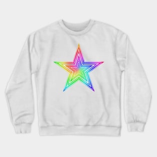 Rainbow Star Illusion Crewneck Sweatshirt